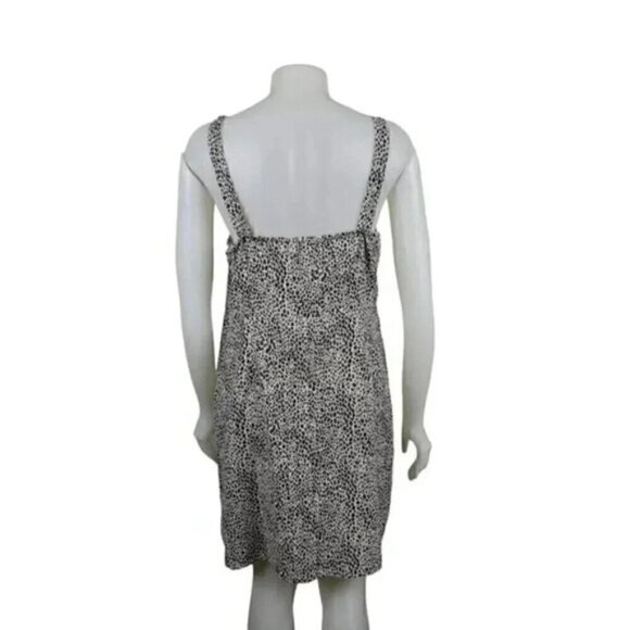 American Eagle Leopard Animal  Print Dress Jumper Brown Cream Size Large - Picture 6 of 12